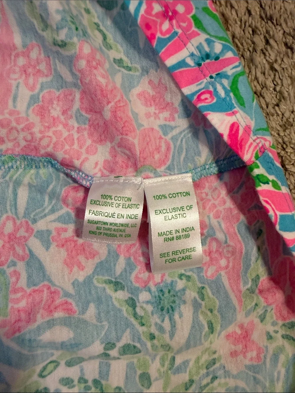 Lilly Pulitzer Pink & Green Floral Maxi Dress for Girls
